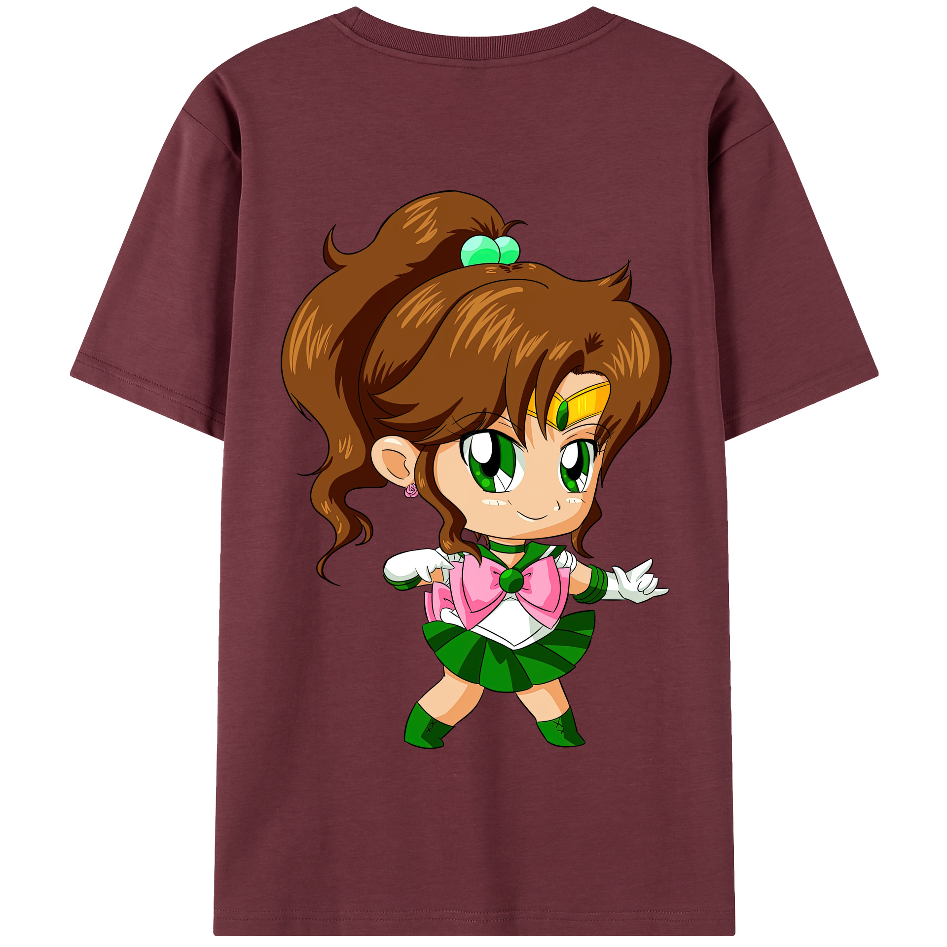 （画像用） 美少女戦士セーラームーン 木野 まこと きの まこと Sailor Moon Kino Makoto （セーラージュピター；Sailor Jupiter） 綿100％半袖Tシャツ（背面プリント）